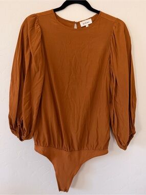 Bohme Puff Sleeve Thong Bodysuit Size M